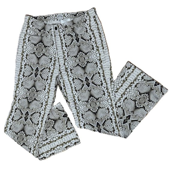 ✨HP✨ J.Crew Kickout Crop Snakeskin bootcut Jeans pant high waist size 31 NWT